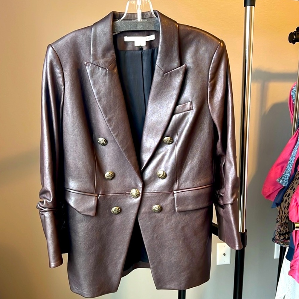 Veronica Beard Brown Leather Jacket